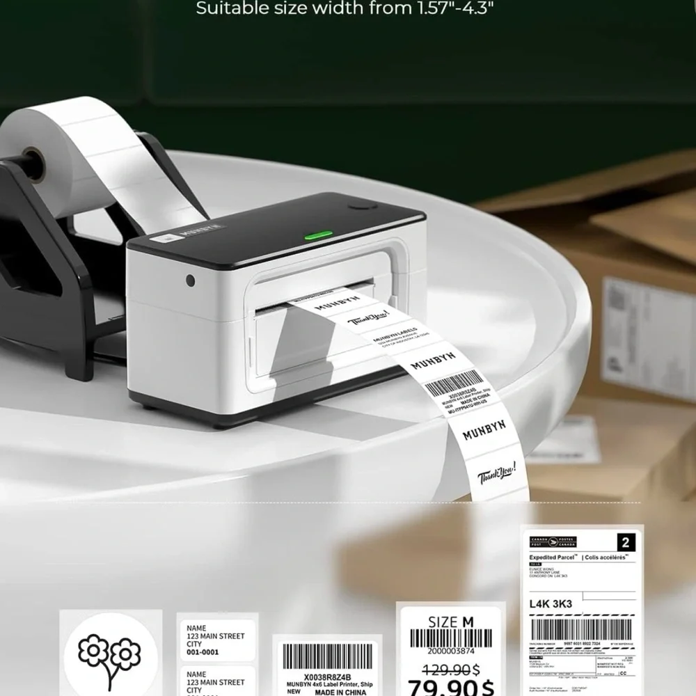 MUNBYN Shipping Label Printer RealWriter 941/4x6 Label Printer Shipping Packages